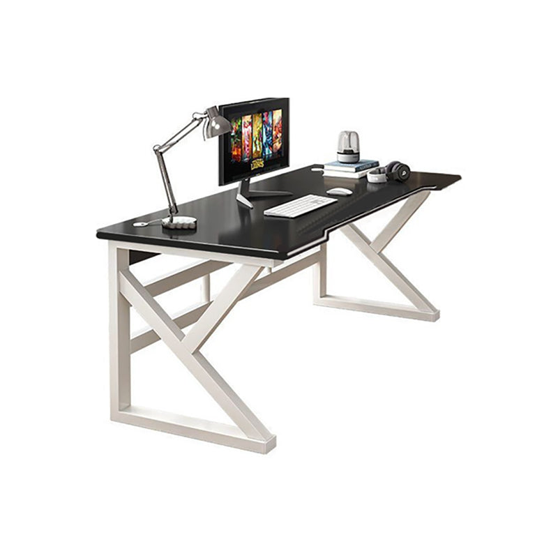 Modern Gaming Desk Antique Finish Writing Desk with Metal Legs