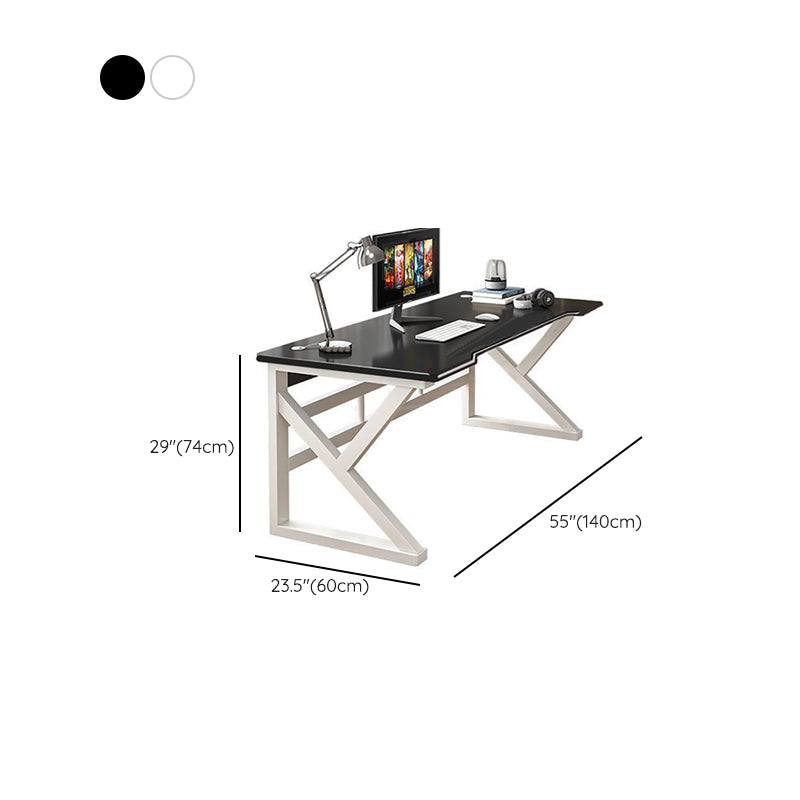 Modern Gaming Desk Antique Finish Writing Desk with Metal Legs