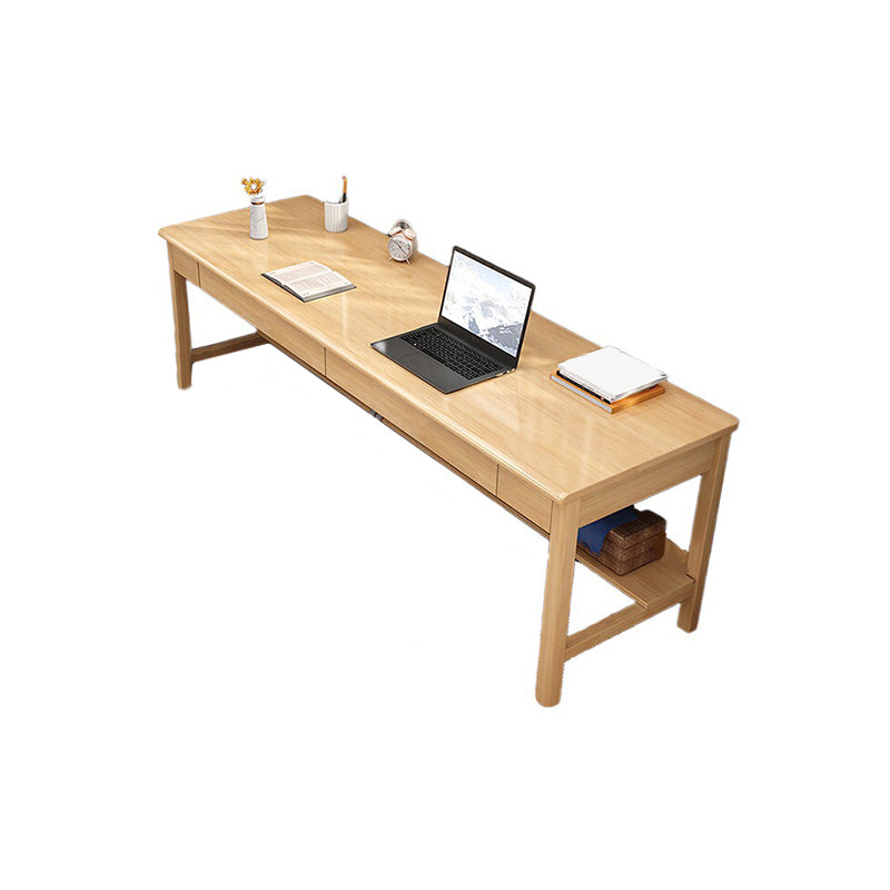 Modern Style Writing Desk Home Wooden Rectangle Office Desk with H-Shape Legs