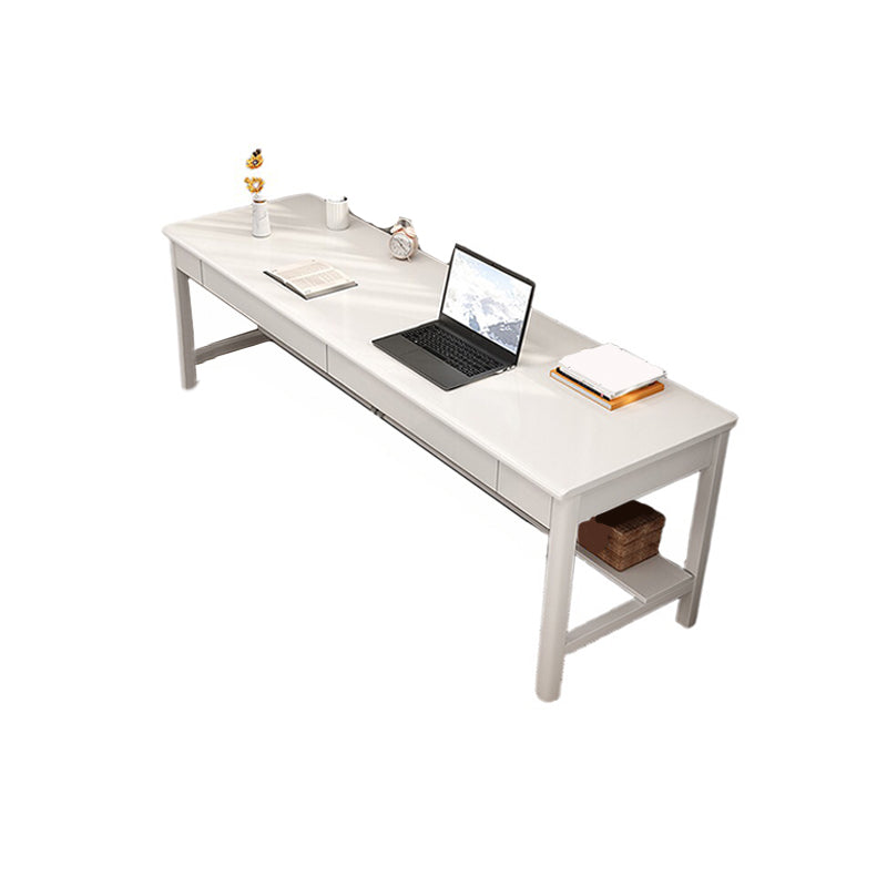 Modern Style Writing Desk Home Wooden Rectangle Office Desk with H-Shape Legs