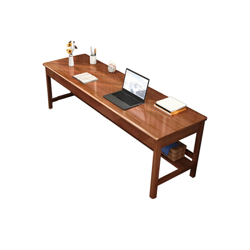 Modern Style Writing Desk Home Wooden Rectangle Office Desk with H-Shape Legs