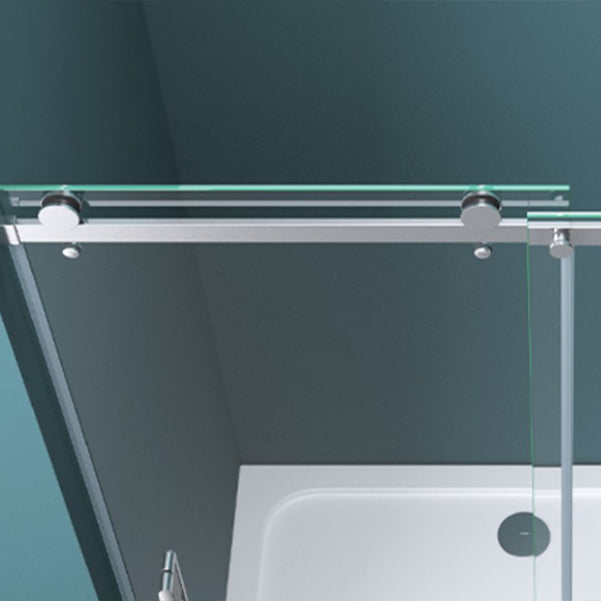 Semi Frameless Tempered Glass Shower Door Single Sliding Shower Door