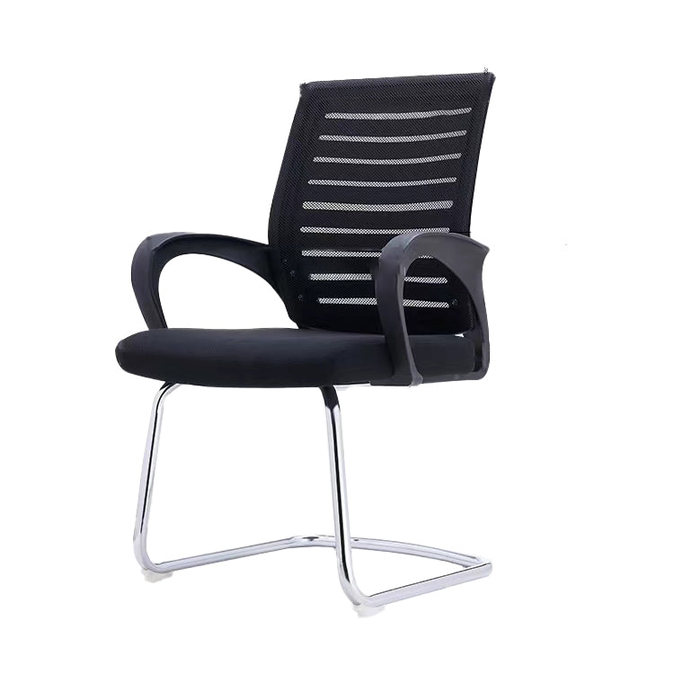 Fixed Arms Office Chair No Distressing Ergonomic Modern Desk Chair