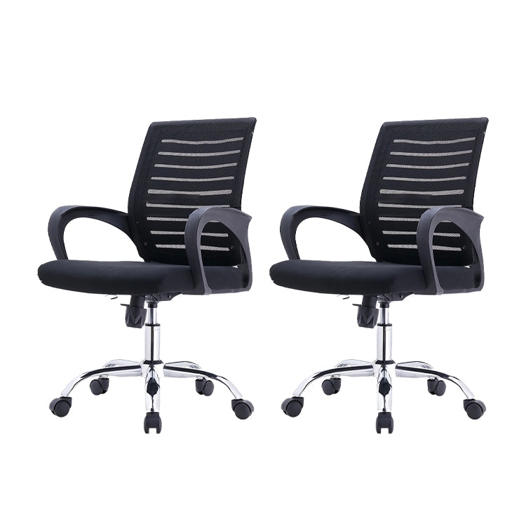 Fixed Arms Office Chair No Distressing Ergonomic Modern Desk Chair