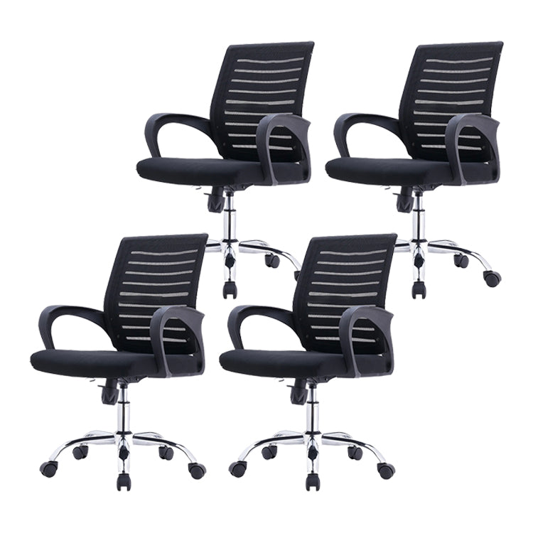 Fixed Arms Office Chair No Distressing Ergonomic Modern Desk Chair