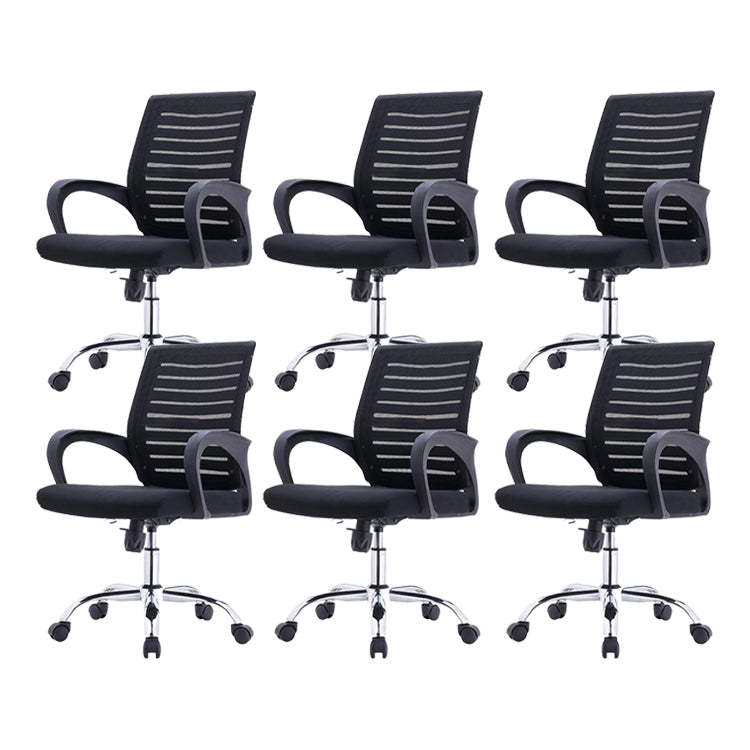 Fixed Arms Office Chair No Distressing Ergonomic Modern Desk Chair