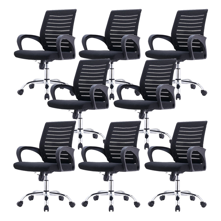 Fixed Arms Office Chair No Distressing Ergonomic Modern Desk Chair