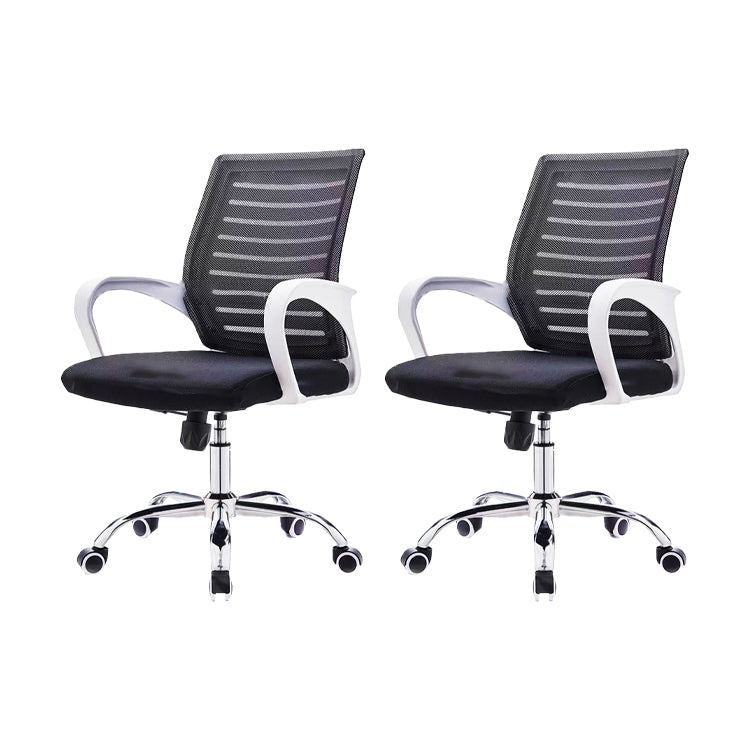 Fixed Arms Office Chair No Distressing Ergonomic Modern Desk Chair