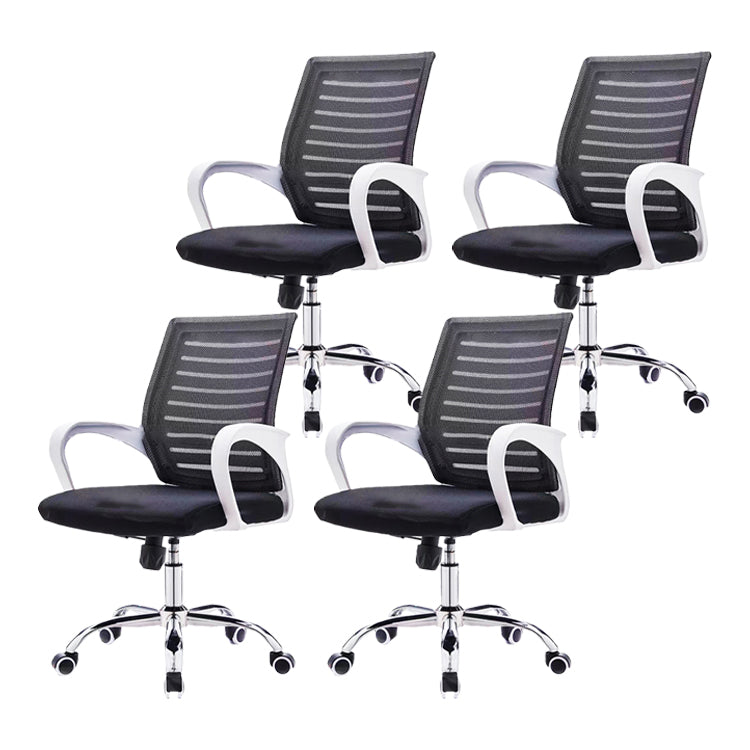 Fixed Arms Office Chair No Distressing Ergonomic Modern Desk Chair