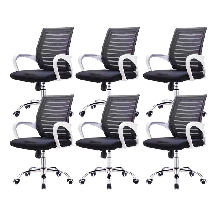 Fixed Arms Office Chair No Distressing Ergonomic Modern Desk Chair