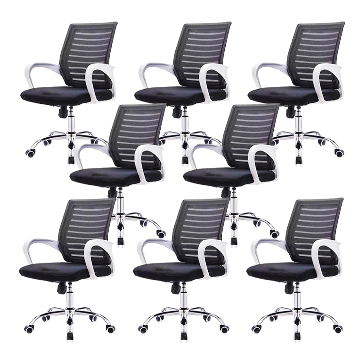 Fixed Arms Office Chair No Distressing Ergonomic Modern Desk Chair