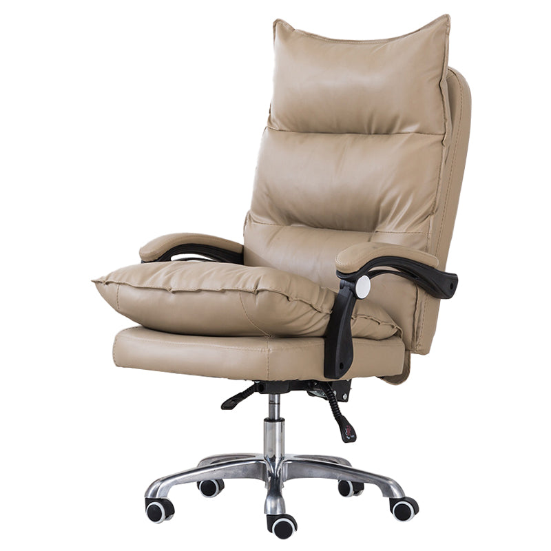 Modern Office Chair Leather Tilt Mechanism No Distressing Ergonomic Desk Chair