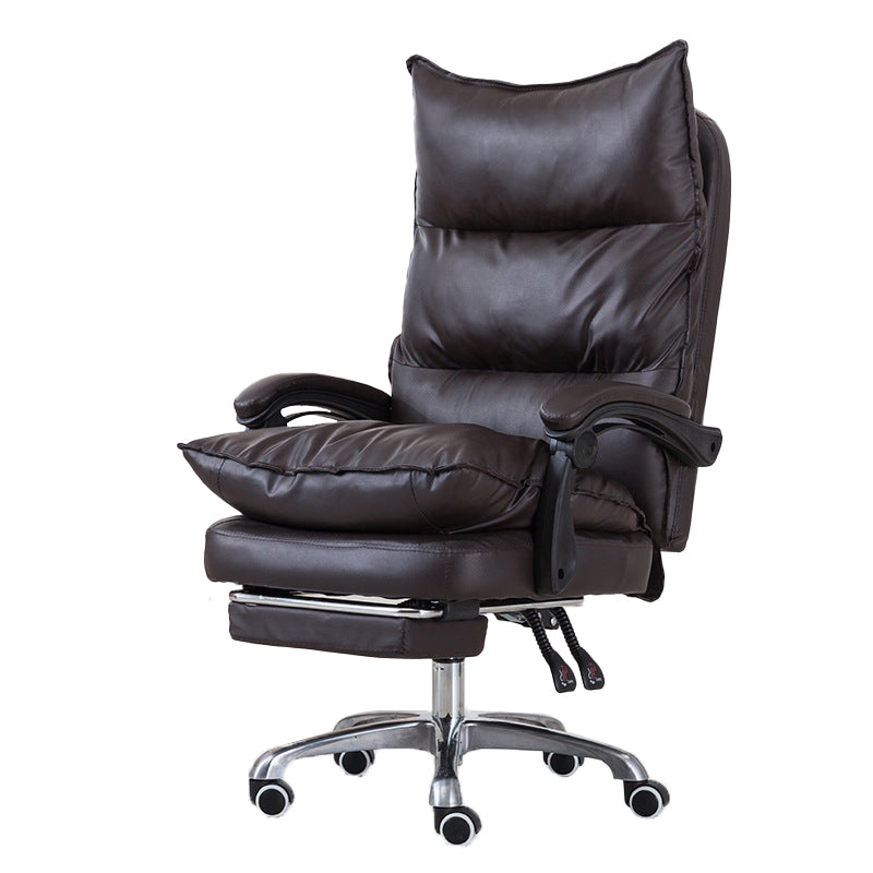 Modern Office Chair Leather Tilt Mechanism No Distressing Ergonomic Desk Chair