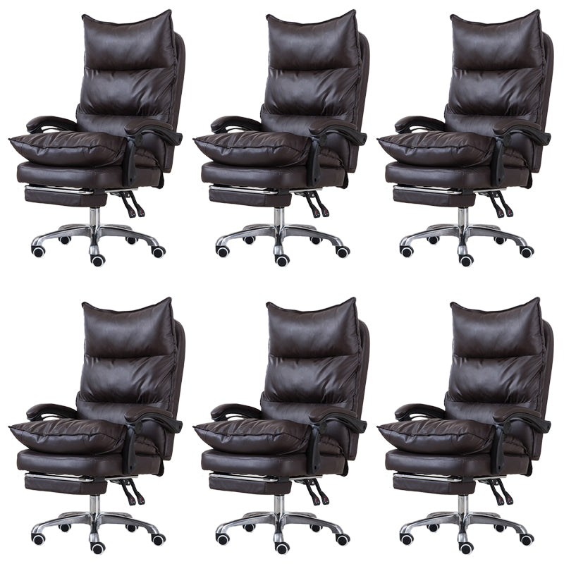 Modern Office Chair Leather Tilt Mechanism No Distressing Ergonomic Desk Chair