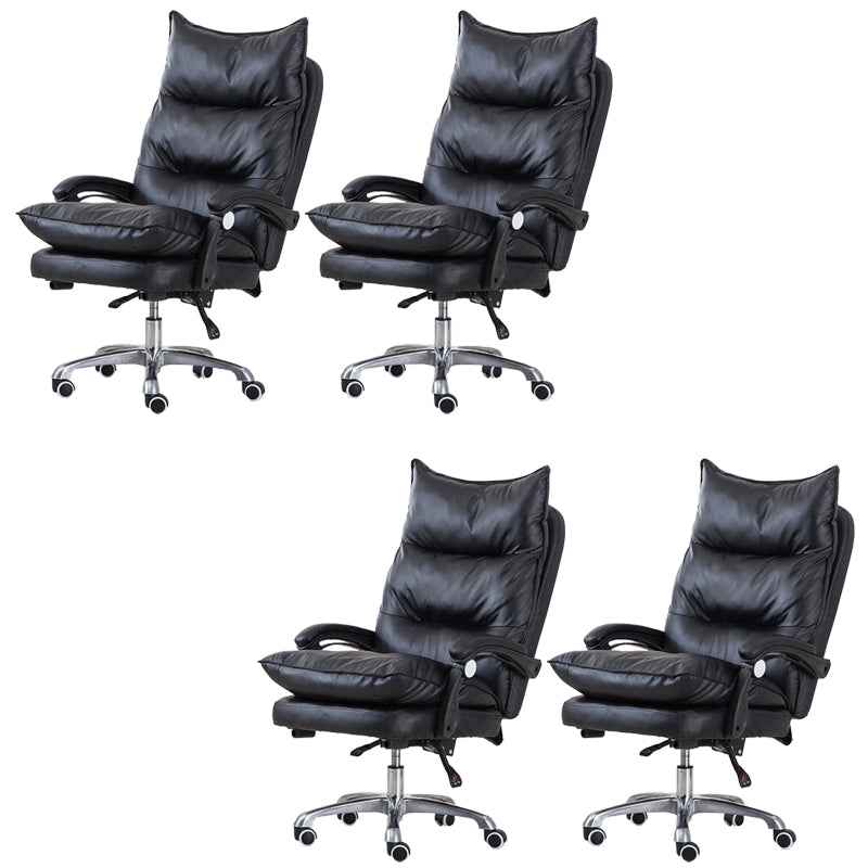 Modern Office Chair Leather Tilt Mechanism No Distressing Ergonomic Desk Chair