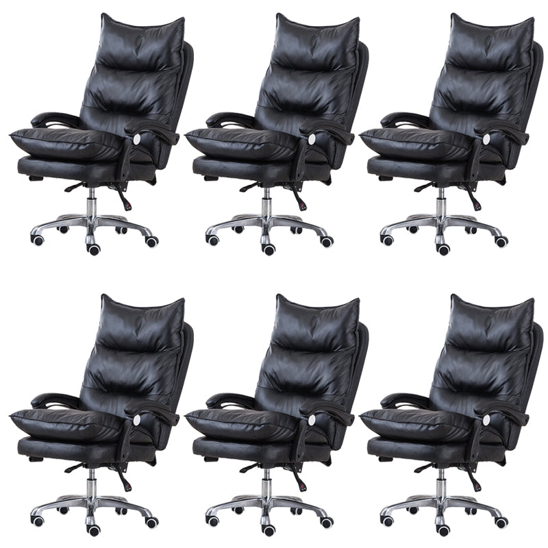 Modern Office Chair Leather Tilt Mechanism No Distressing Ergonomic Desk Chair