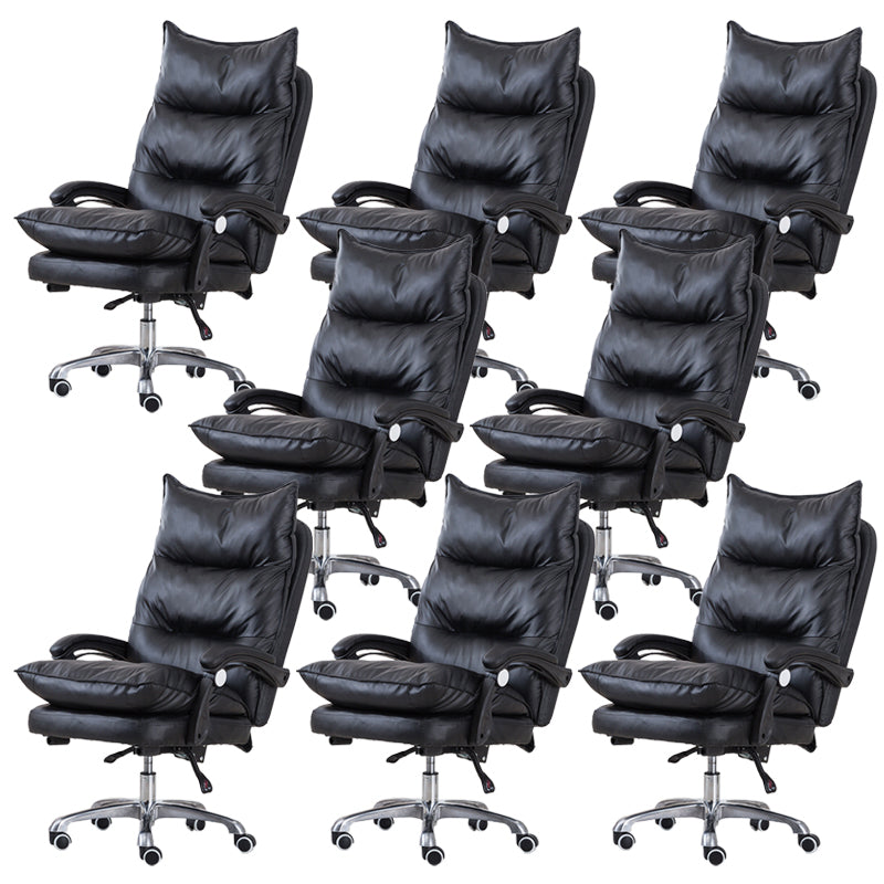 Modern Office Chair Leather Tilt Mechanism No Distressing Ergonomic Desk Chair