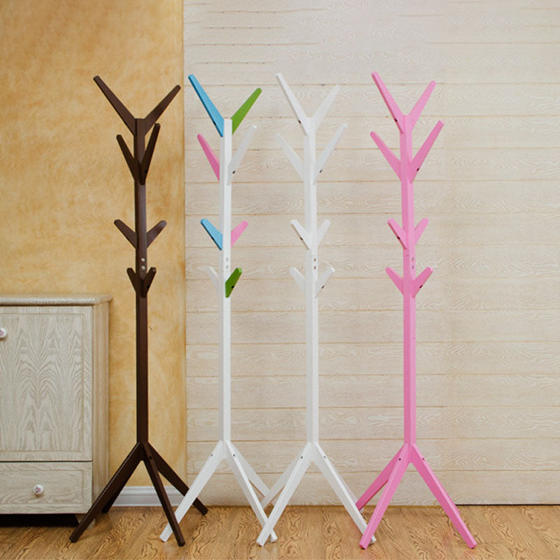 Contemporary Simple Hall Stand Wooden Free Standing Hall Stand with Hook