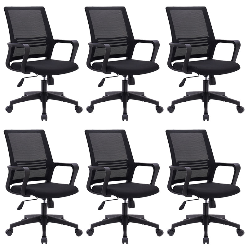 Modern Fixed Arms Office Chair No Wheels No Distressing Ergonomic Desk Chair