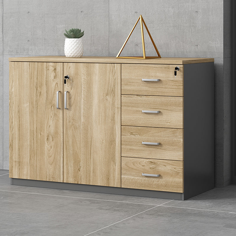 Contemporary Lateral Filing Cabinet Engineered Wood File Cabinet    with Storage