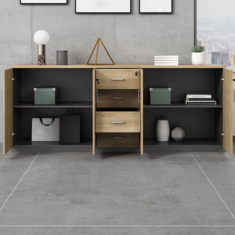 Contemporary Lateral Filing Cabinet Engineered Wood File Cabinet    with Storage