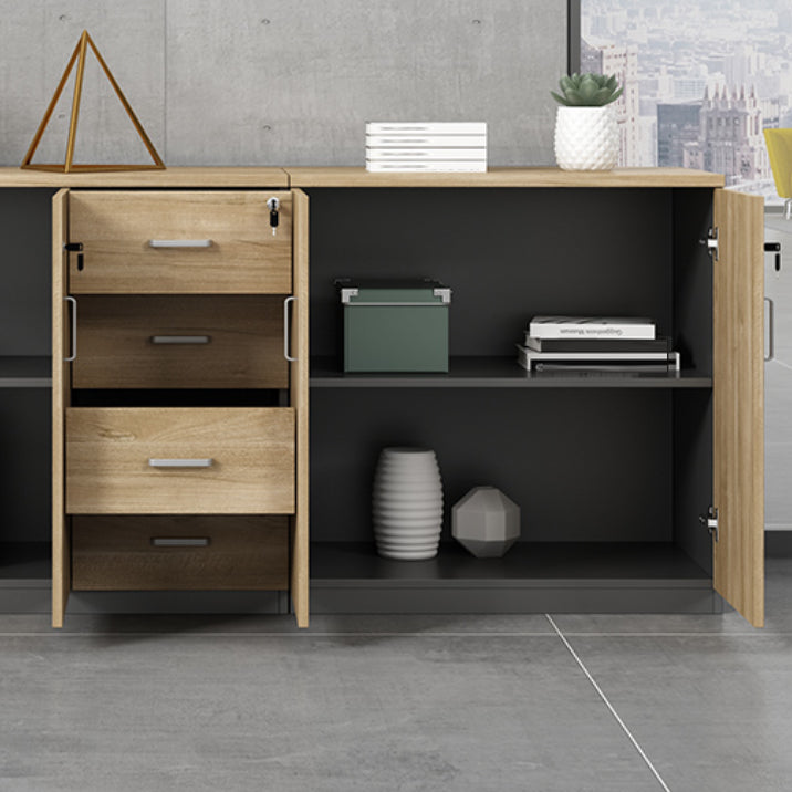 Contemporary Lateral Filing Cabinet Engineered Wood File Cabinet    with Storage