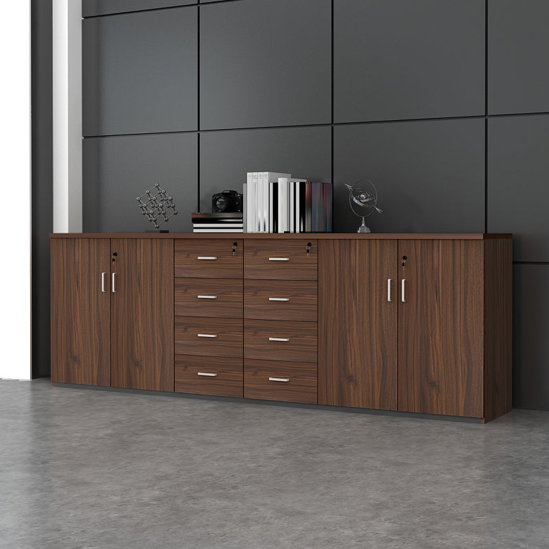 Engineered Wood Contemporary File Cabinet Lateral Cabinet with Storage