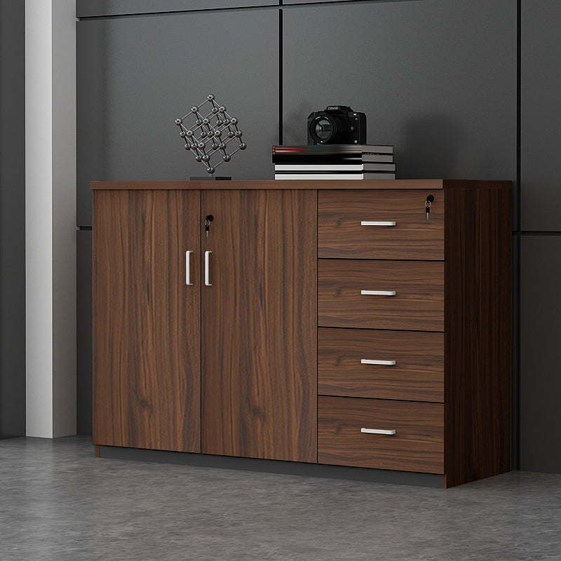 Engineered Wood Contemporary File Cabinet Lateral Cabinet with Storage