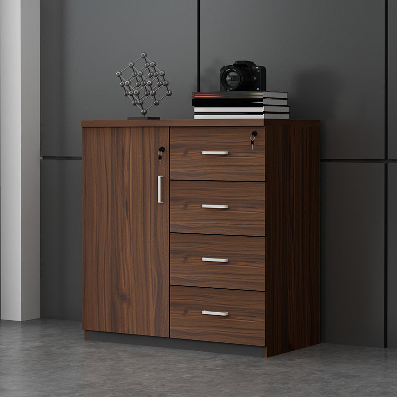 Engineered Wood Contemporary File Cabinet Lateral Cabinet with Storage