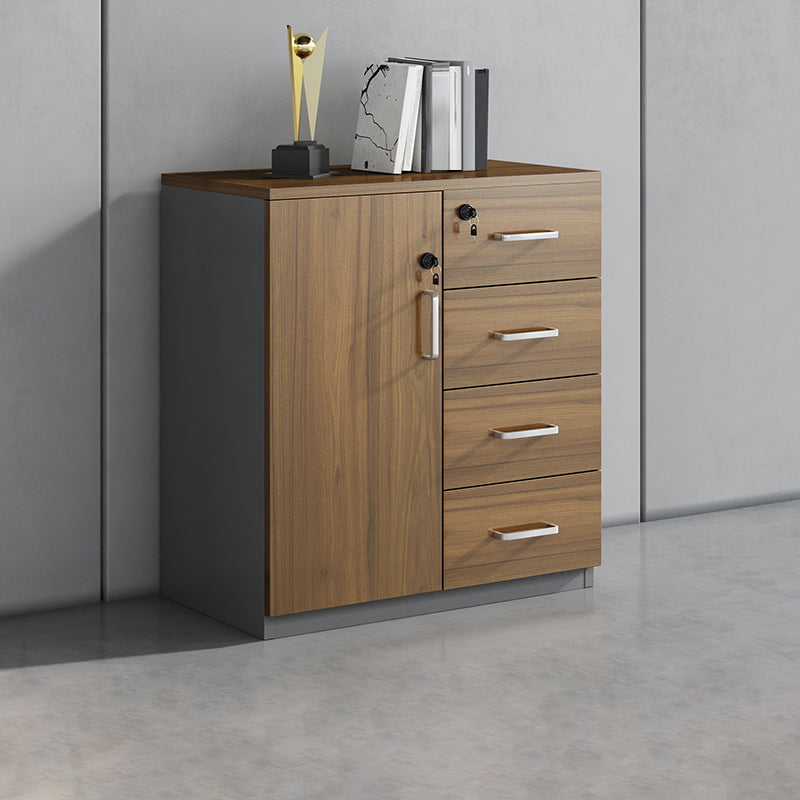 Modern Engineered Wood Filing Cabinet Lateral File Cabinet with Lock and Storage