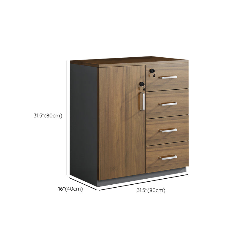 Modern Engineered Wood Filing Cabinet Lateral File Cabinet with Lock and Storage