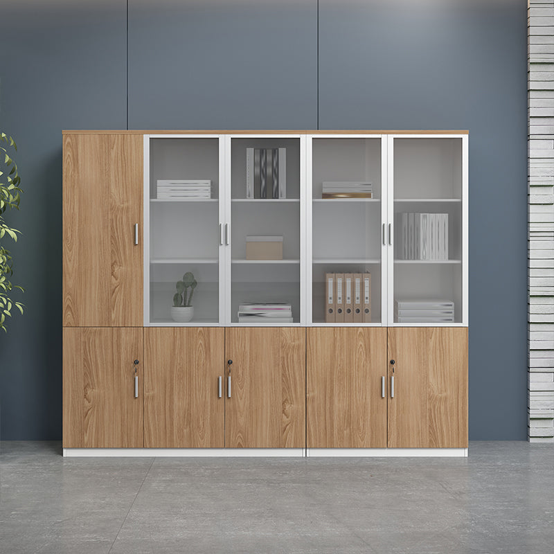 Vertical Wood Filing Cabinet Contemporary File Cabinet with Lock and Storage