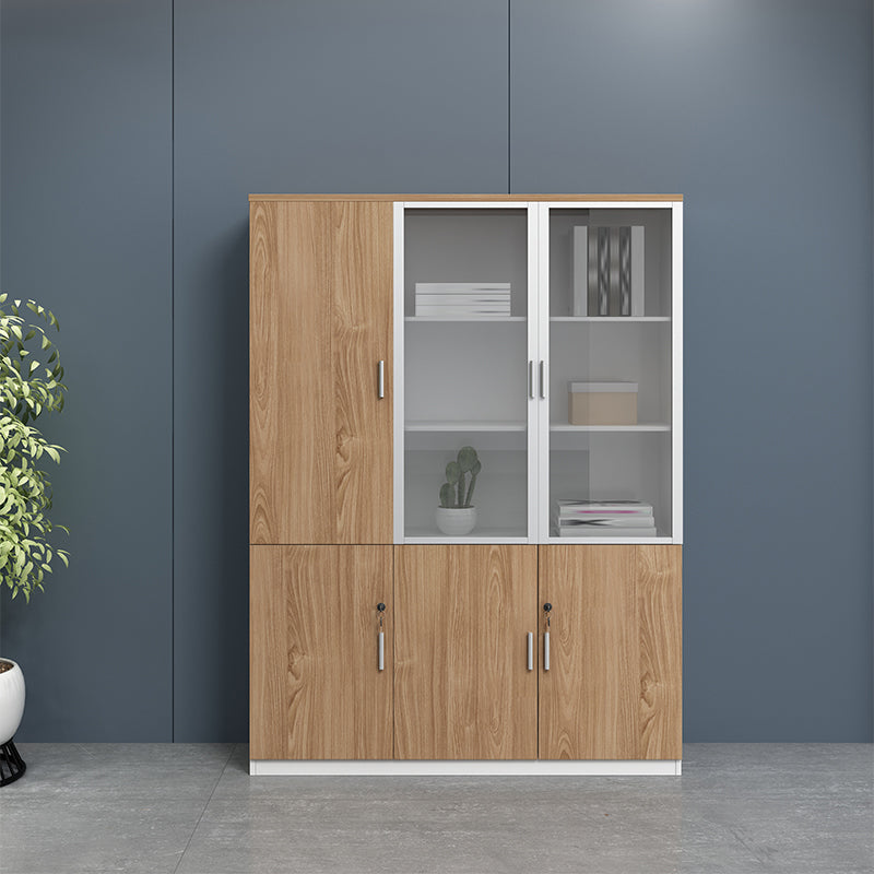 Vertical Wood Filing Cabinet Contemporary File Cabinet with Lock and Storage