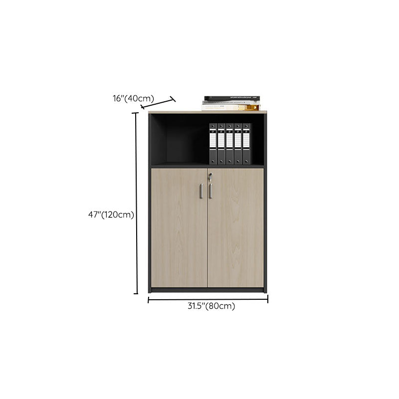 Nordic Style File Cabinet Wood Vertical File Cabinet with Locking Storage