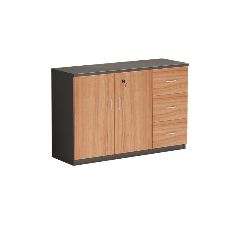 Traditional Style File Cabinet Wood Lateral File Cabinet with Locking Storage