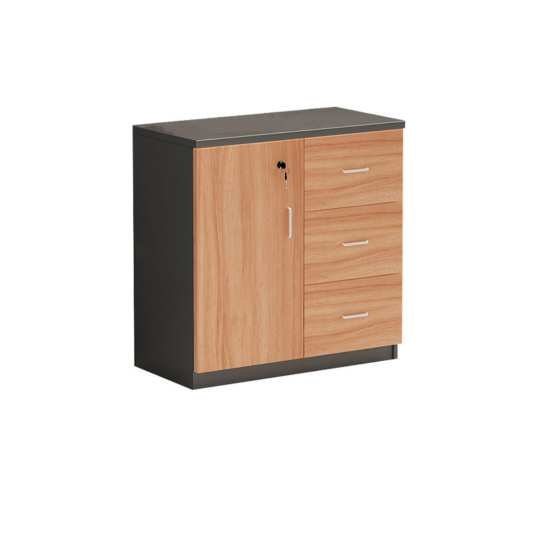 Traditional Style File Cabinet Wood Lateral File Cabinet with Locking Storage