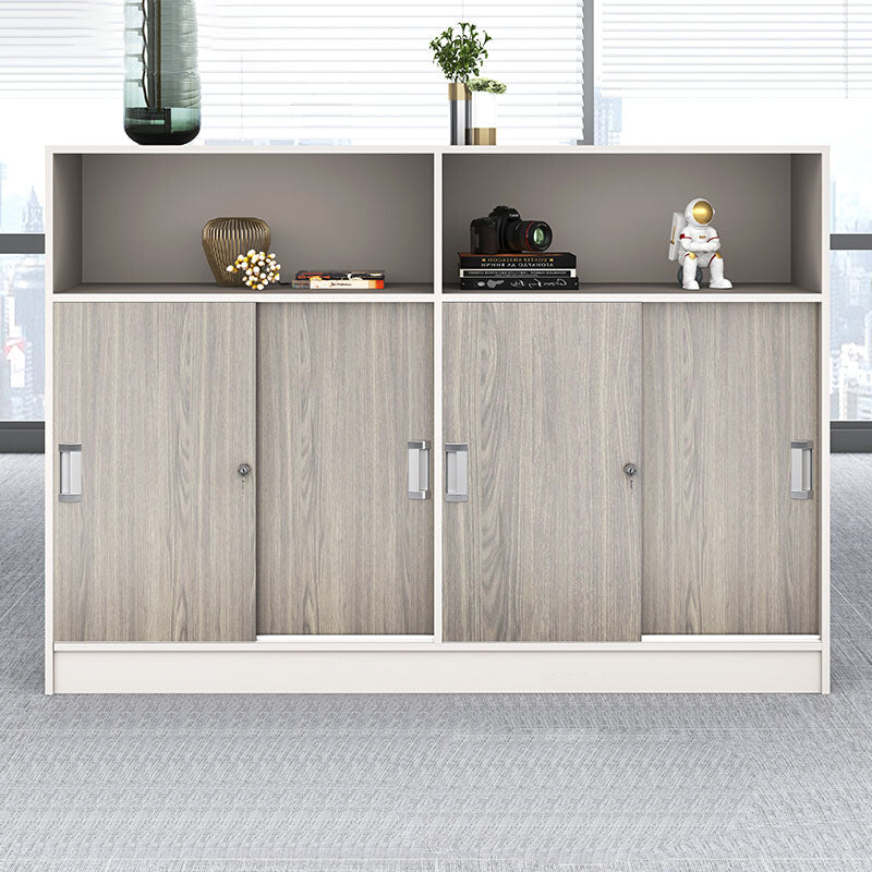 Modern Locking File Cabinet Wood File Cabinet with Storage Shelves