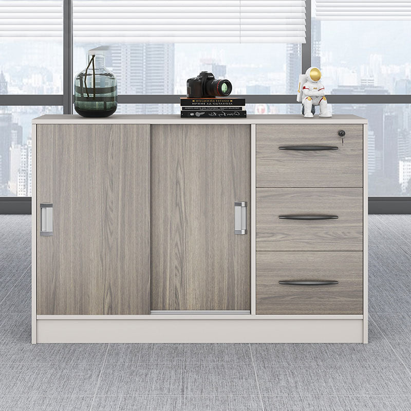 Modern Locking File Cabinet Wood File Cabinet with Storage Shelves