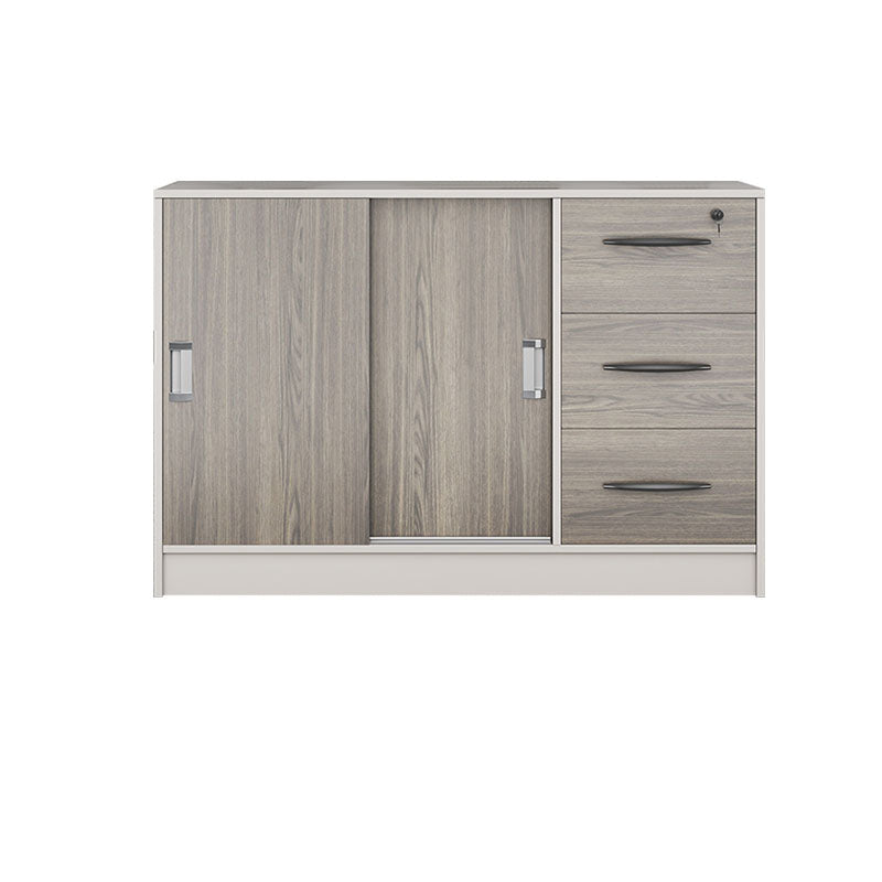 Modern Locking File Cabinet Wood File Cabinet with Storage Shelves