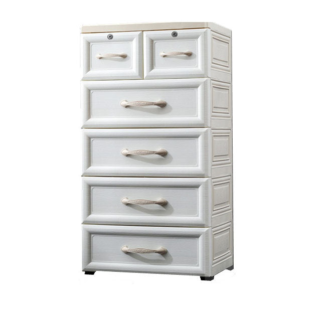 Plastic Chest Kids Nightstand Scandinavian Nursery Dresser with 5/6 Drawers