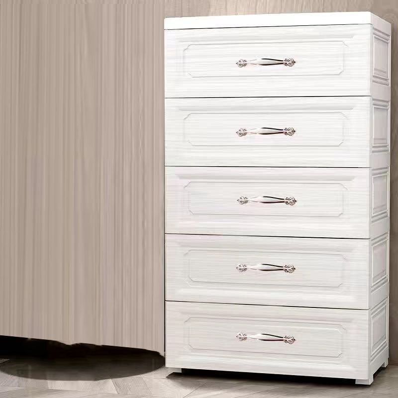 Plastic Chest Kids Nightstand Scandinavian Nursery Dresser with 5/6 Drawers