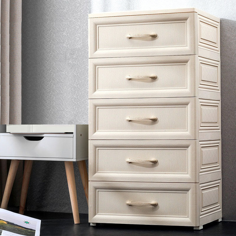 Plastic Chest Kids Nightstand Scandinavian Nursery Dresser with 5/6 Drawers