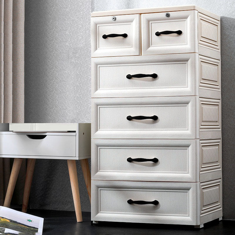 Plastic Chest Kids Nightstand Scandinavian Nursery Dresser with 5/6 Drawers