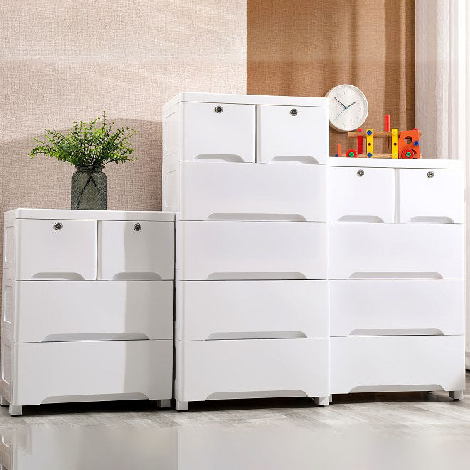 Plastic Kids Nightstand Modern Chest Nursery Dresser with 5/6 Drawers