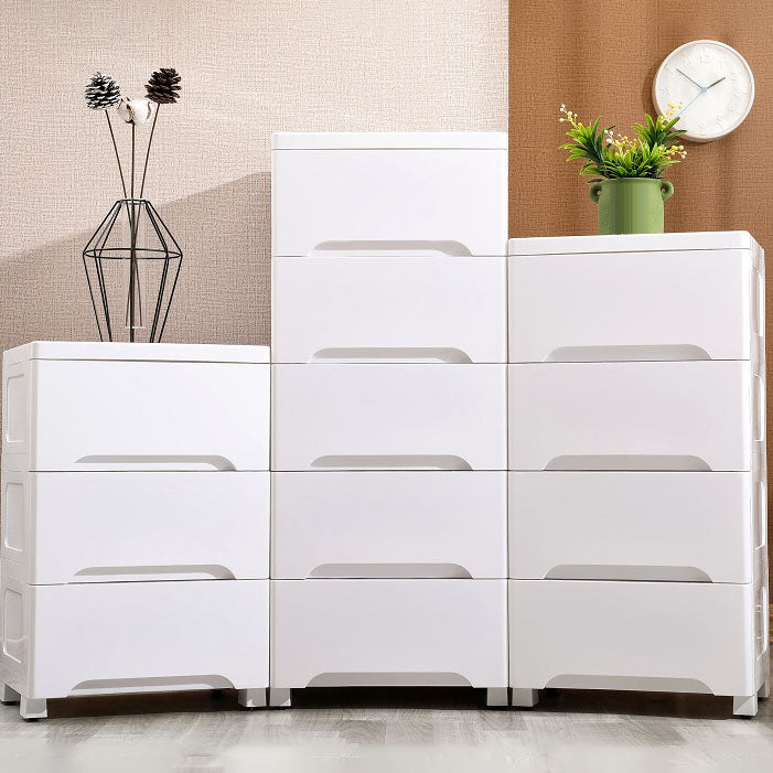 Plastic Kids Nightstand Modern Chest Nursery Dresser with 5/6 Drawers