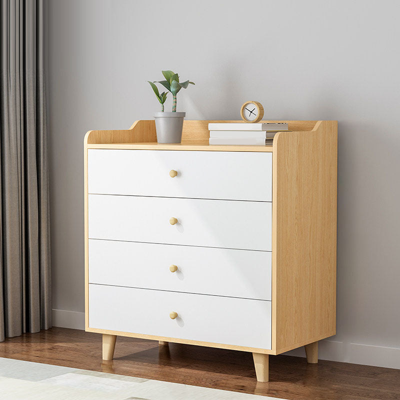 Scandinavian Nursery Dresser Solid Wood Kids Nightstand , 12.48 Inch Width