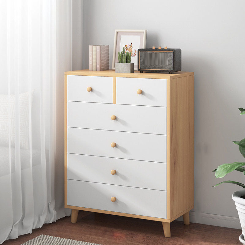 Scandinavian Nursery Dresser Solid Wood Kids Nightstand , 12.48 Inch Width