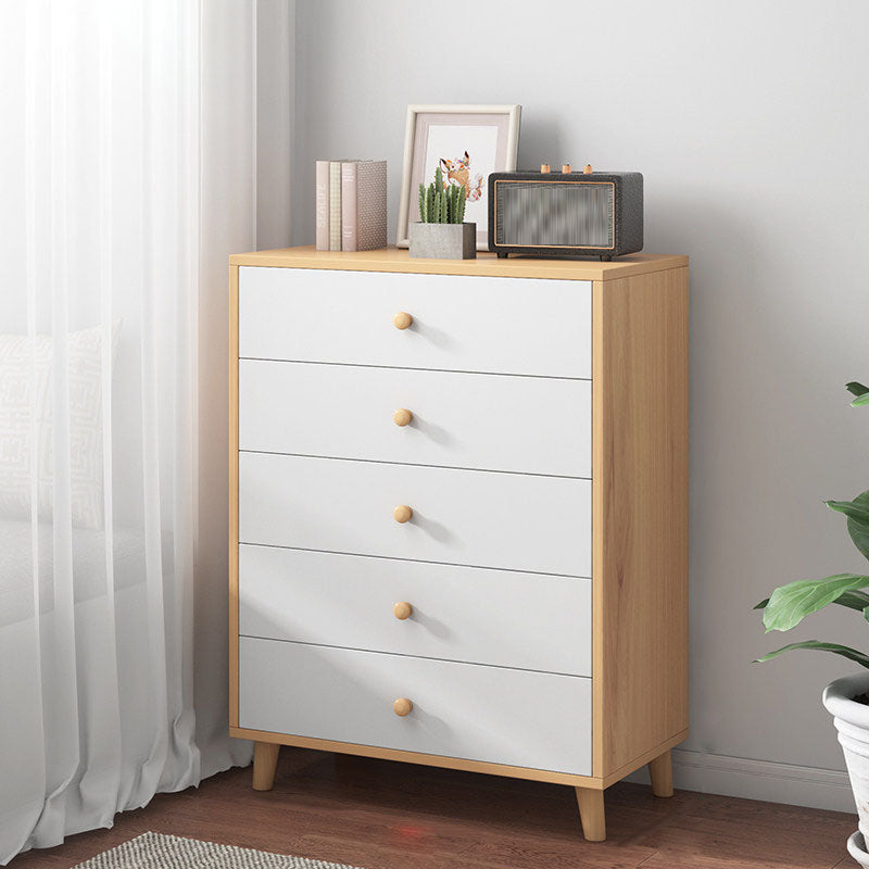 Scandinavian Nursery Dresser Solid Wood Kids Nightstand , 12.48 Inch Width