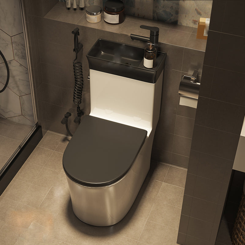 Contemporary Ceramic Flush Toilet Slow Close Seat Included Urine Toilet for Bathroom