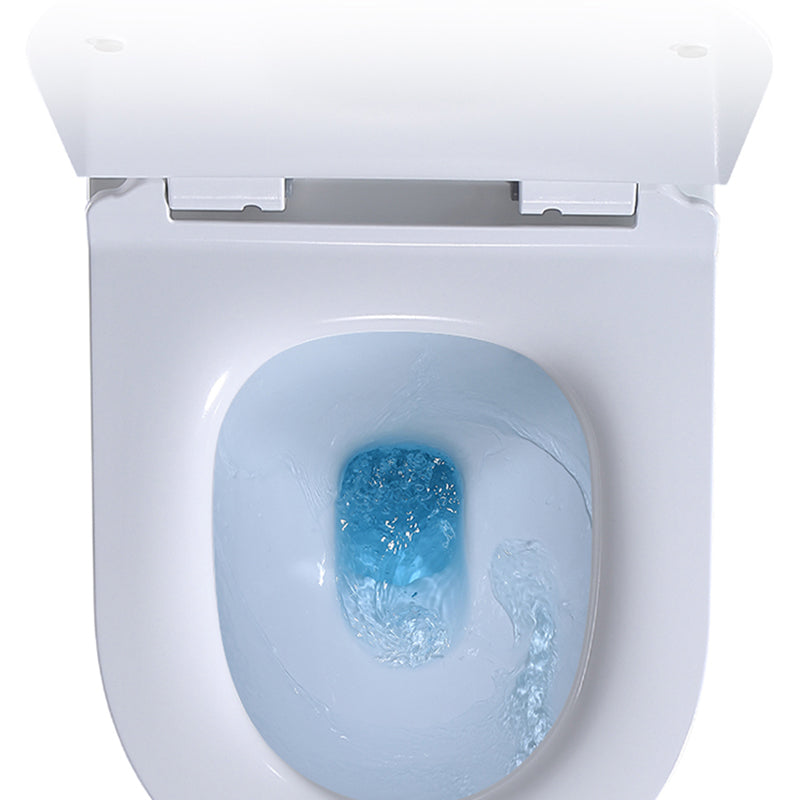 Modern White Ceramic Flush Toilet Wall Hung Urine Toilet with Seat for Bathroom